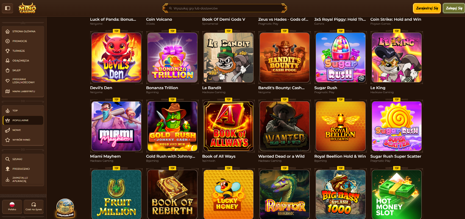 Mino Casino – szczegóły oferty